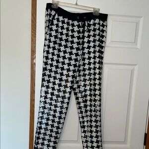 Michael Kors Black and White Houndstooth Joggers